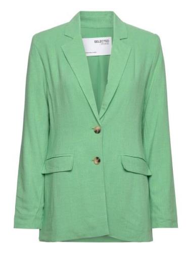 Slfviva Ls Blazer Noos Blazers Single Breasted Blazers Green Selected ...