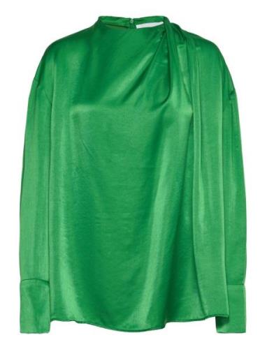 Sidney - Liquid Viscose Tops Blouses Long-sleeved Green Day Birger Et ...