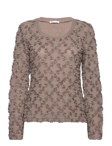 Elena Top Tops T-shirts & Tops Long-sleeved Beige Ida Sjöstedt