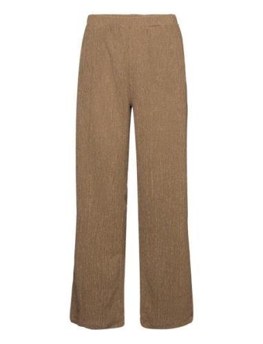 Trousers Bottoms Trousers Straight Leg Brown Rosemunde