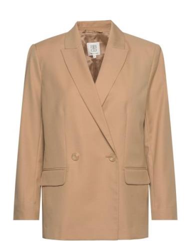 Junni Blazer Blazers Double Breasted Blazers Beige Second Female