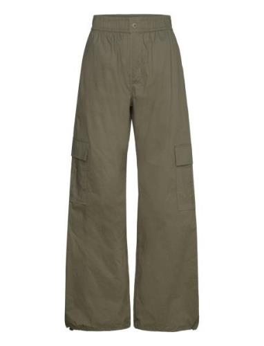 Lana-G Bottoms Trousers Wide Leg Khaki Green Global Funk