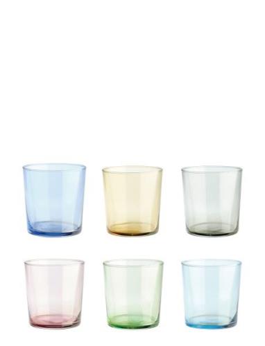 Aida Coloured Tumblers Home Tableware Glass Drinking Glass Multi/patte...