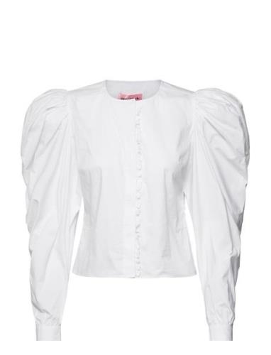 Beri Tops Blouses Long-sleeved White Custommade