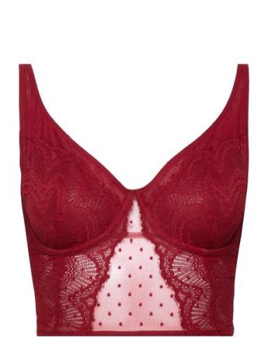 Gh Female Bralettes Lingerie Bras & Tops Soft Bras Bralette Burgundy G...