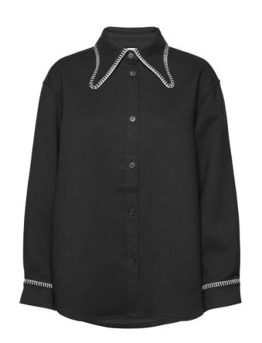 Dais Stitch Shirt Tops Shirts Long-sleeved Black HOLZWEILER