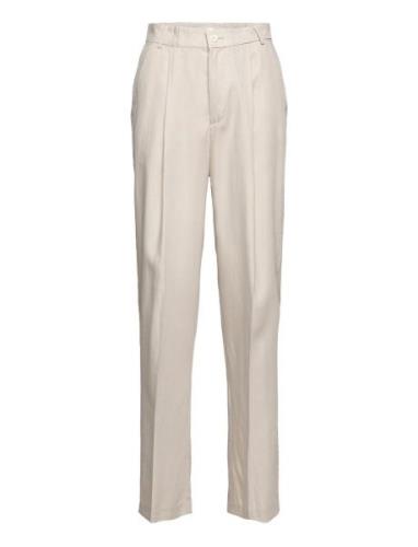 Trousers Idun Bottoms Trousers Straight Leg Beige Lindex