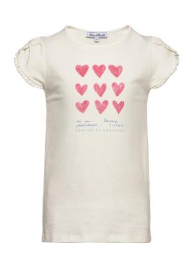 Teeshirtf Tops T-shirts Short-sleeved Cream Tartine Et Chocolat