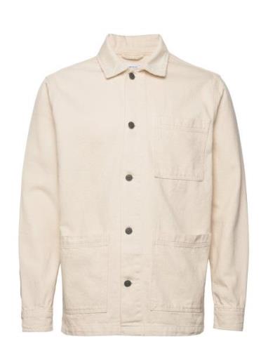 Heavy Twill Overshirt - Gots/Vegan Tops Overshirts White Knowledge Cot...