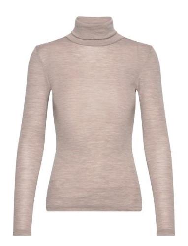 Niniagz Wool Rollneck Noos Tops Knitwear Turtleneck Beige Gestuz