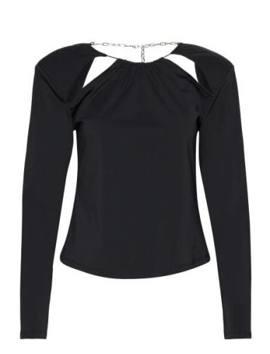 Jiagz Sl Blouse Tops T-shirts & Tops Long-sleeved Black Gestuz