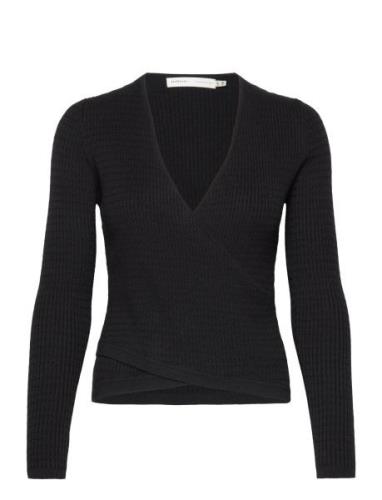 Imimiiw Wrap Pullover Tops Knitwear Jumpers Black InWear