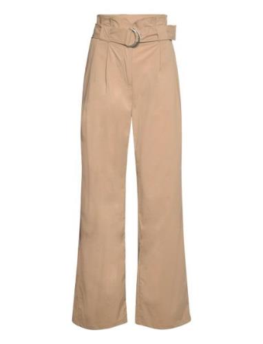 2Nd Foley - Active Crinkle Bottoms Trousers Straight Leg Beige 2NDDAY