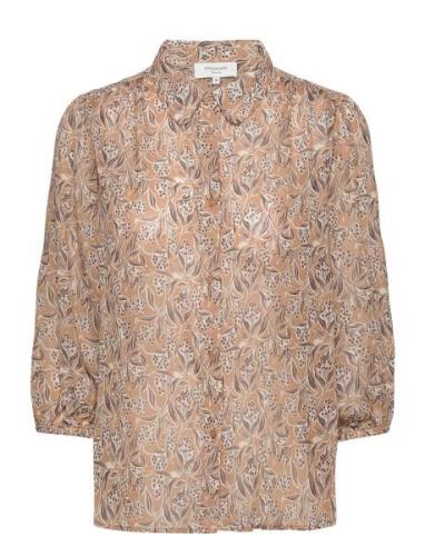 Recycled Polyester Shirt Tops Shirts Long-sleeved Brown Rosemunde