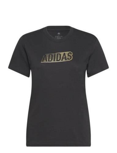 W Brand Love Q4 Sport T-shirts & Tops Short-sleeved Black Adidas Sport...