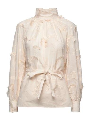 Davina - Blooming Fringes Tops Blouses Long-sleeved Cream Day Birger E...