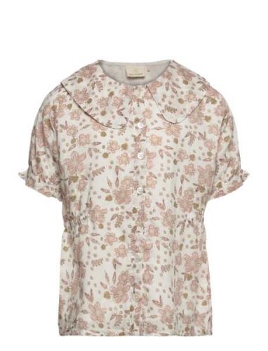 Shirt Flower Woven Tops Blouses & Tunics Pink En Fant