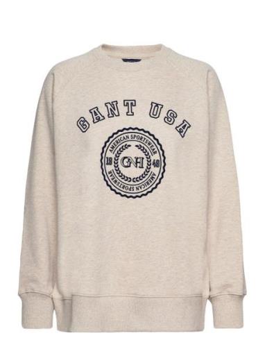 Gant Usa Over D C-Neck Sweat Tops Sweat-shirts & Hoodies Sweat-shirts ...