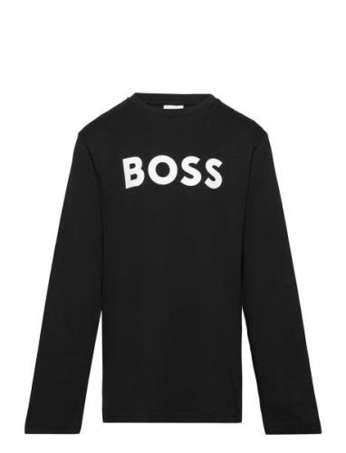 Long Sleeve T-Shirt Tops T-shirts Long-sleeved T-shirts Black BOSS