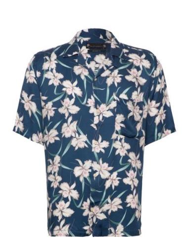 Biarritz Ss Shirt Tops Shirts Short-sleeved Navy AllSaints