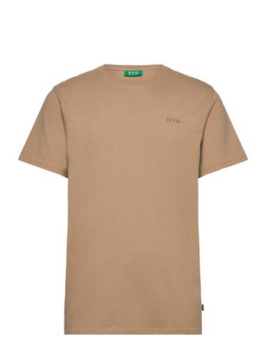 Happy Tee Tops T-shirts Short-sleeved Beige H2O