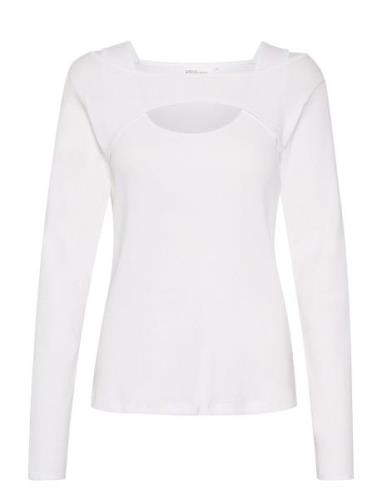 Jillkb Cut Out Tee Tops T-shirts & Tops Long-sleeved White Karen By Si...