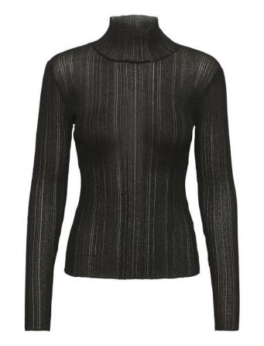 Calizgz Turtleneck Tops T-shirts & Tops Long-sleeved Black Gestuz