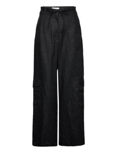 Relais Pants Bottoms Trousers Wide Leg Black Faithfull The Brand