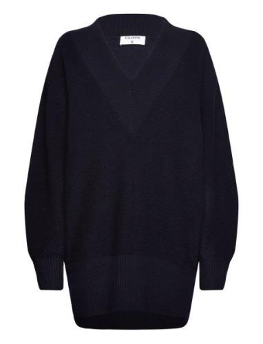 Boucle Sweater Tops Knitwear Jumpers Navy Filippa K