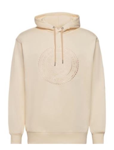 D2. Monogram Sweat Hoodie Tops Sweat-shirts & Hoodies Hoodies Cream GA...