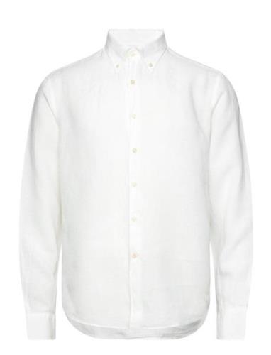 Reg Fit Bd Signature Linen Designers Shirts Casual White Oscar Jacobso...