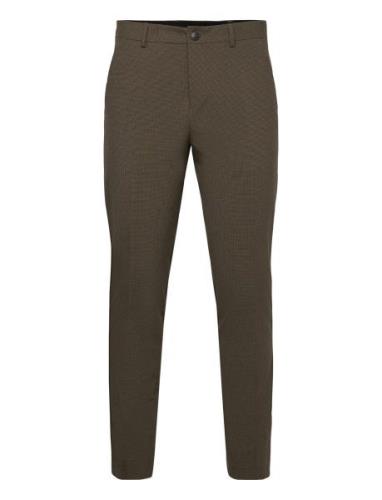 Slhslim-Liam Mini Check Trs Flex B Noos Bottoms Trousers Chinos Green ...