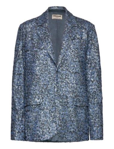 Vanille Sequins Blazers Single Breasted Blazers Blue Zadig & Voltaire