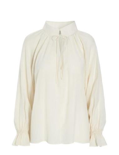 Cassisa Ns Tops Blouses Long-sleeved Cream Dea Kudibal