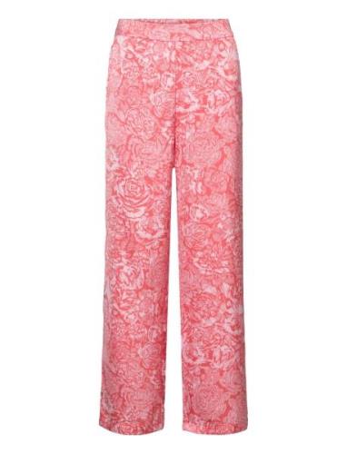 Mschmaricel Myrina Pants Aop Bottoms Trousers Straight Leg Red MSCH Co...