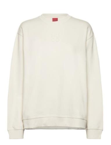 Classic Crew Tops Sweat-shirts & Hoodies Sweat-shirts Cream HUGO