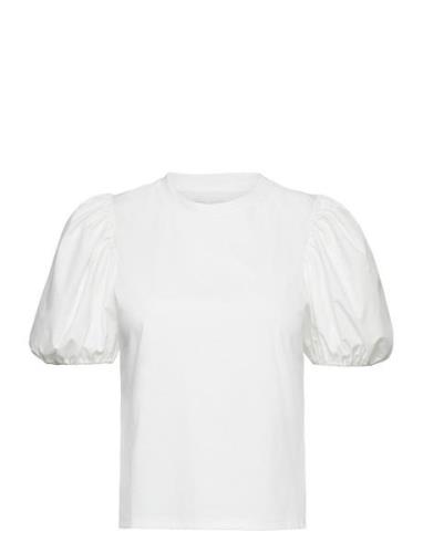 Ella Tee Tops T-shirts & Tops Short-sleeved White MAUD