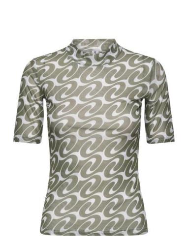 Rowerrs Blouse Tops T-shirts & Tops Short-sleeved Green Résumé