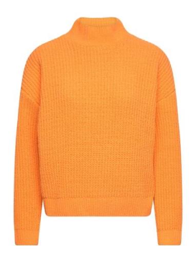 Vmkaia Ls Highneck Pullover Bf Tops Knitwear Turtleneck Orange Vero Mo...