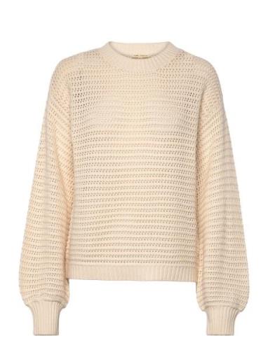 Esmagda O-Neck Knit Tops Knitwear Jumpers Cream Esme Studios