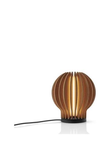 Radiant Round Led Lamp Oak Home Lighting Lamps Table Lamps Brown Eva S...