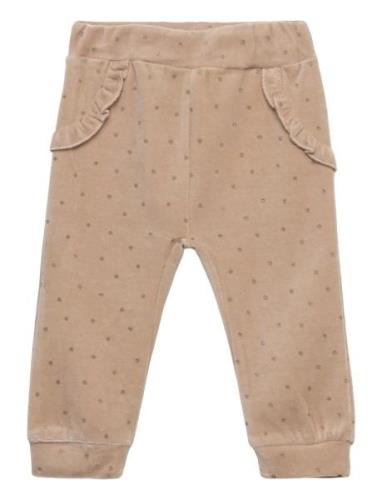 Nbfnoya Vel Pant Bottoms Trousers Beige Name It