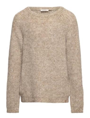 Nmmomio Ls Knit Lil Tops Knitwear Pullovers Beige Lil'Atelier