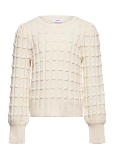 Vmesther Ls O-Neck Pullover Girl Tops Knitwear Pullovers Cream Vero Mo...