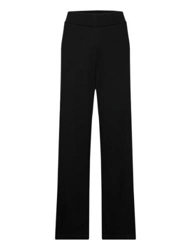 Slfhanni Hw Knit Pant Bottoms Trousers Wide Leg Black Selected Femme