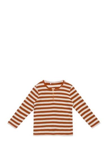 Nmmnola Ls Top Tops T-shirts Long-sleeved T-shirts Brown Name It