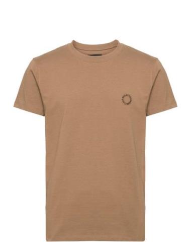 Stanley Organic Tee Tops T-shirts Short-sleeved Brown Clean Cut Copenh...