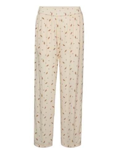 Nella Cropped Pants Bottoms Trousers Straight Leg Cream Basic Apparel