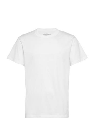 Crew Neck Pima Tops T-shirts Short-sleeved White Bread & Boxers