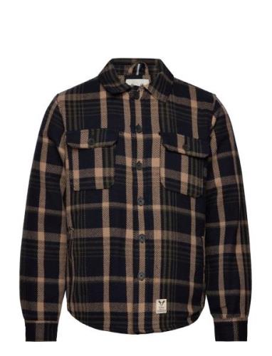 Connor Quilt Overshirt Tops Overshirts Brown Fat Moose